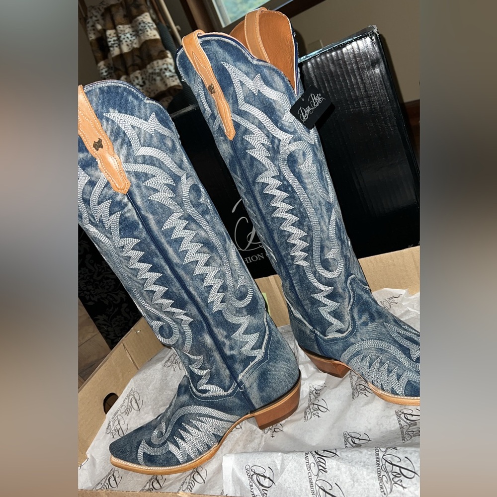 Dan Post Denim Cowgirl Boots